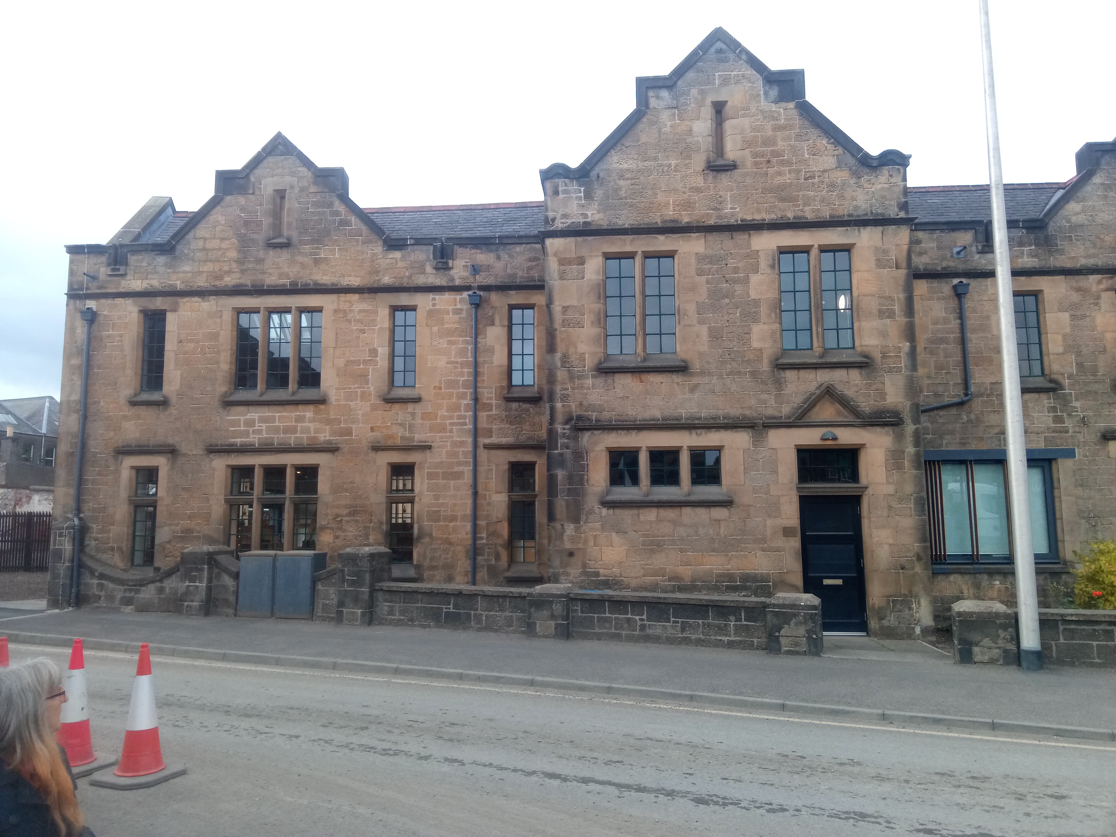 The restored sandstone building housing The Borders Distillery in Hawick