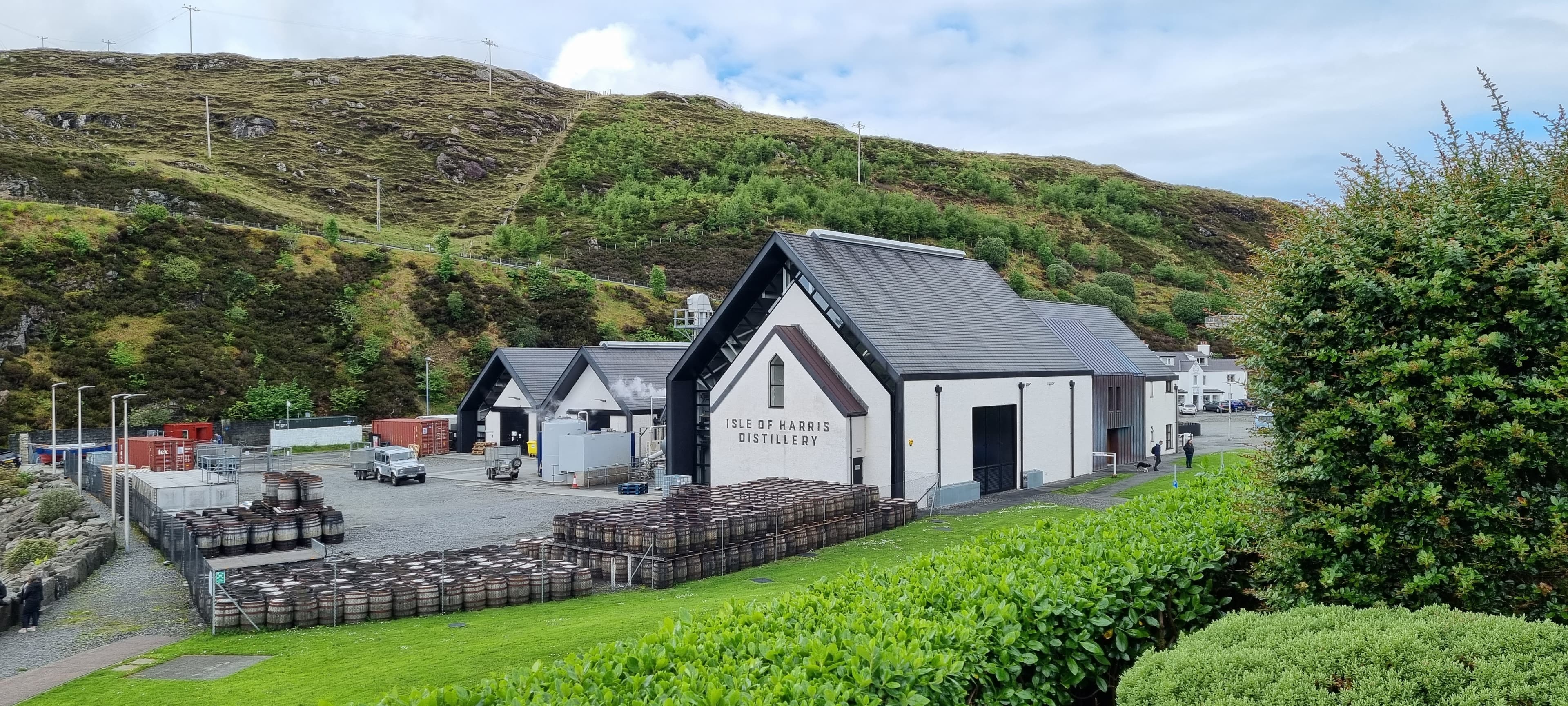 The Isle of Harris Distillery buildings at Tarbert