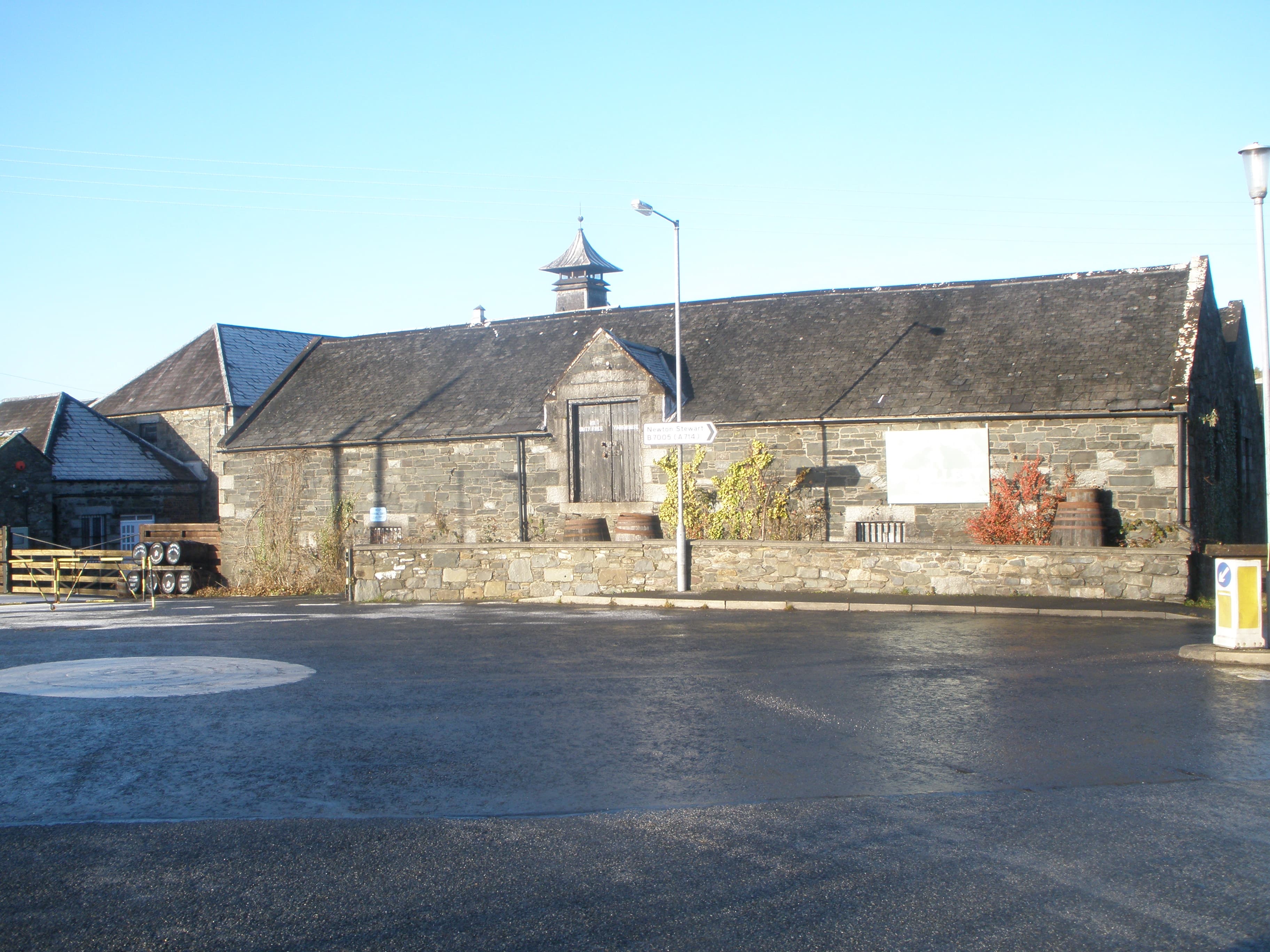The stone buildings at Bladnoch distillery near Wigtown