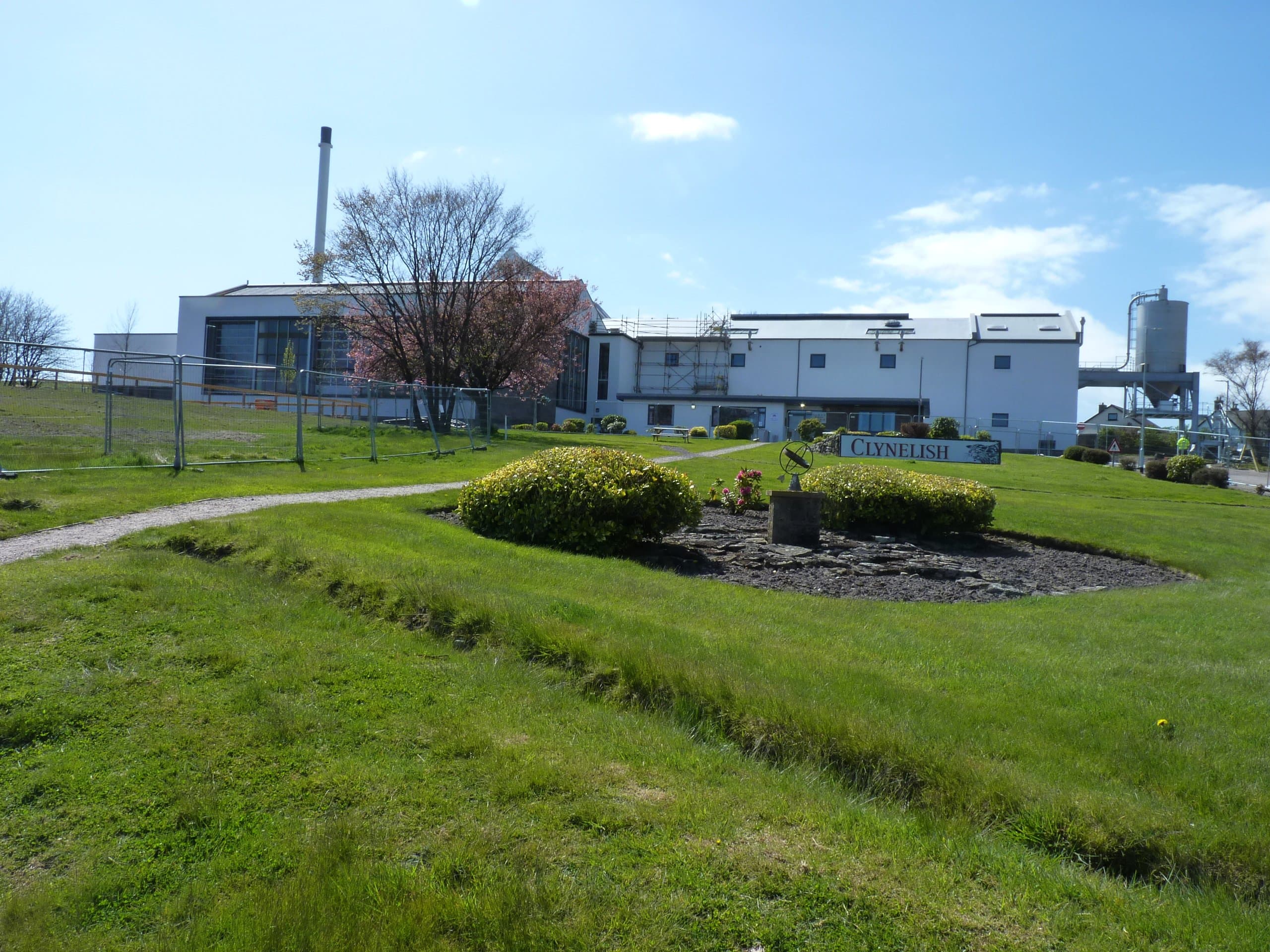 Clynelish distillery's modern production block above Brora