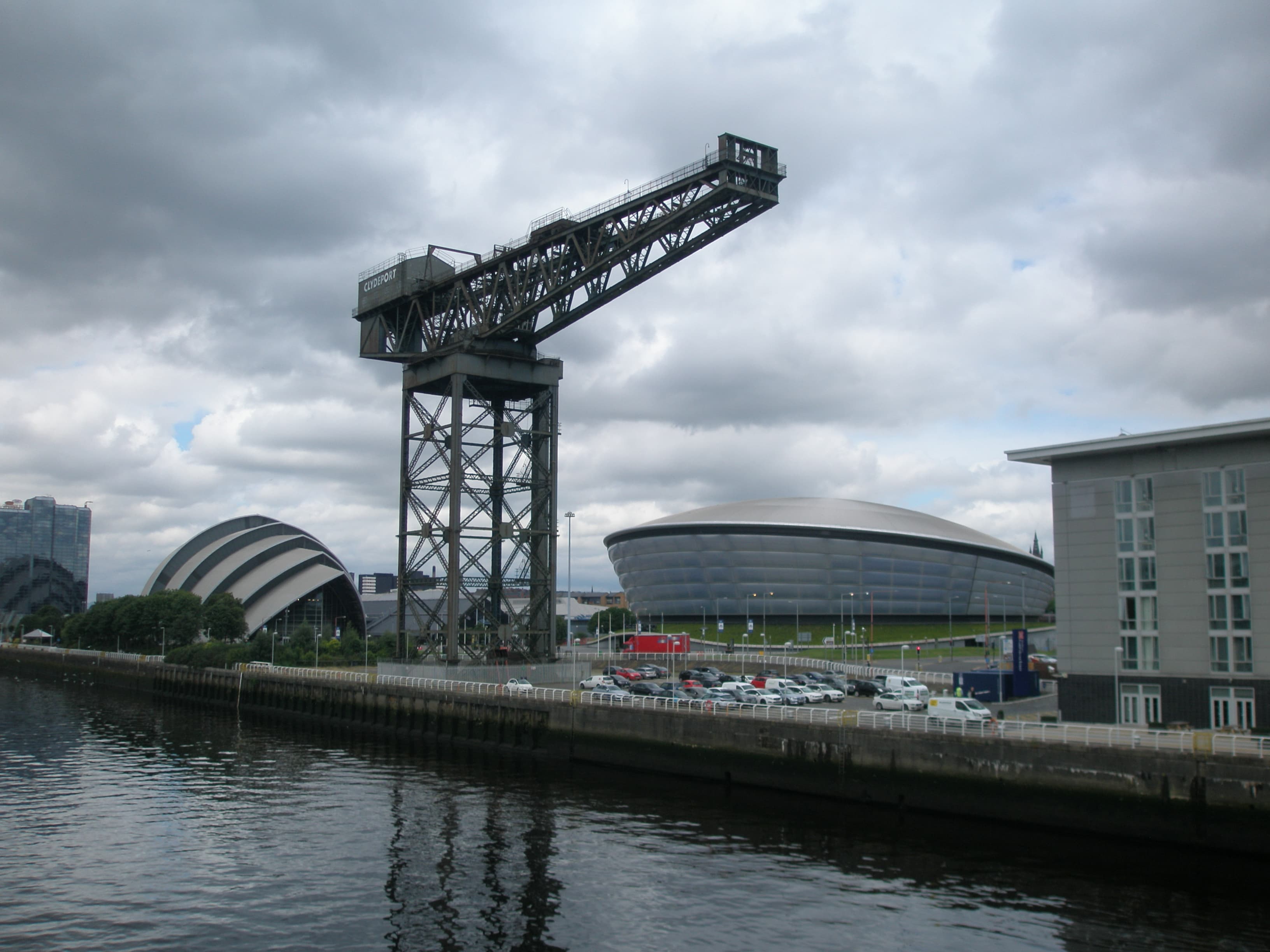The Finnieston Crane and the Clyde waterfront seen from the Clyde Arc, Glasgow