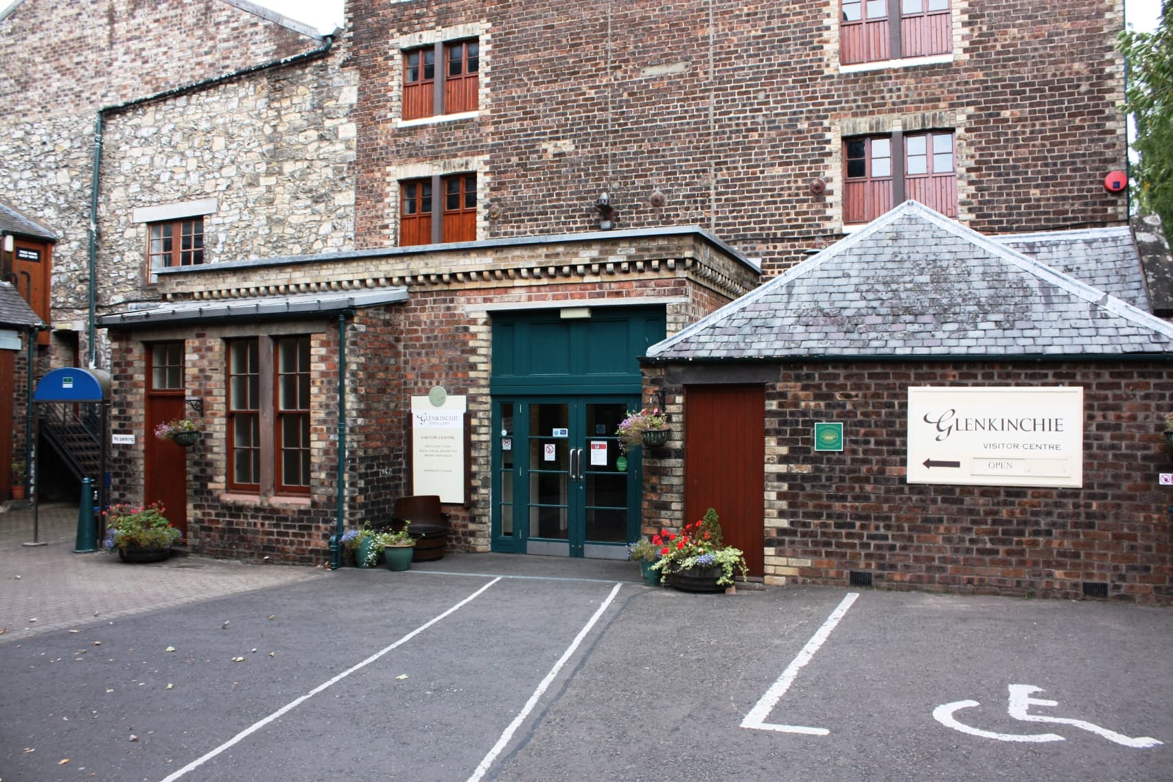 The visitor centre entrance at Glenkinchie distillery in East Lothian