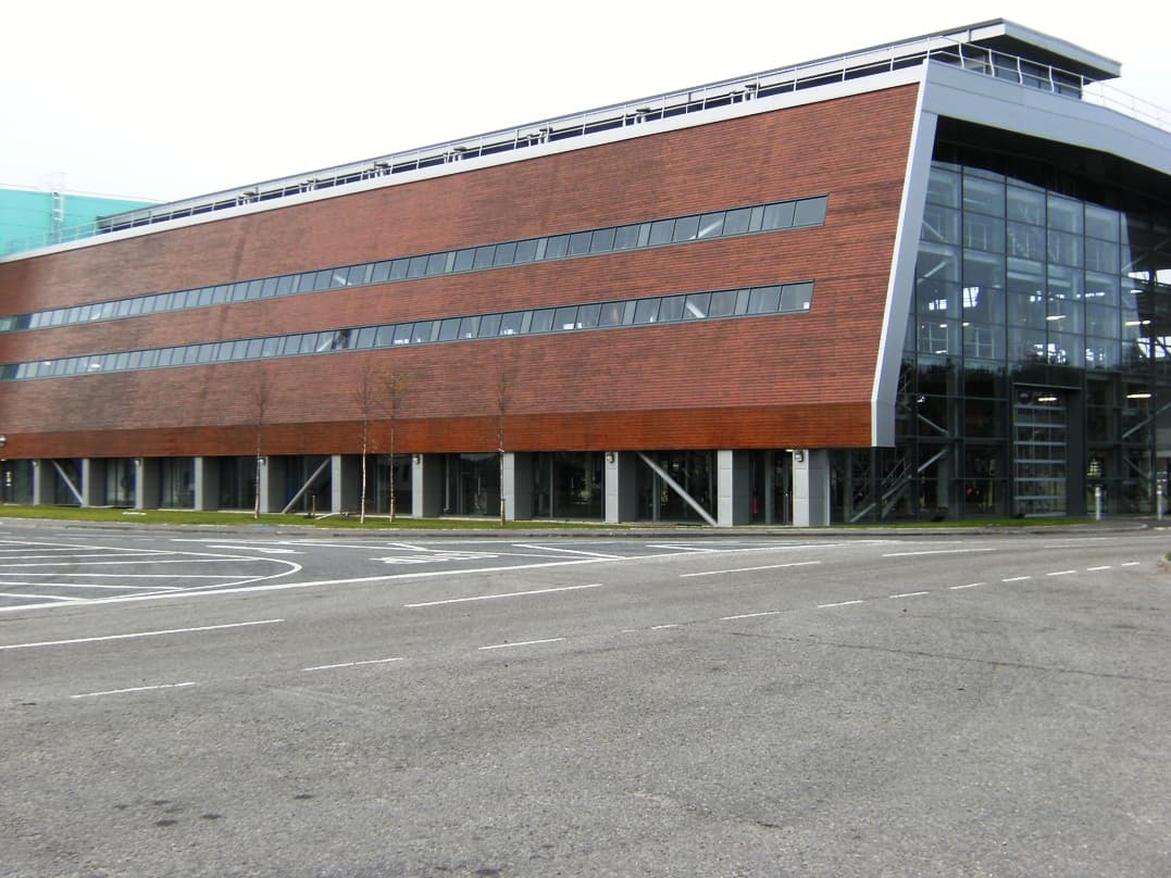 The modern Roseisle distillery building in Moray