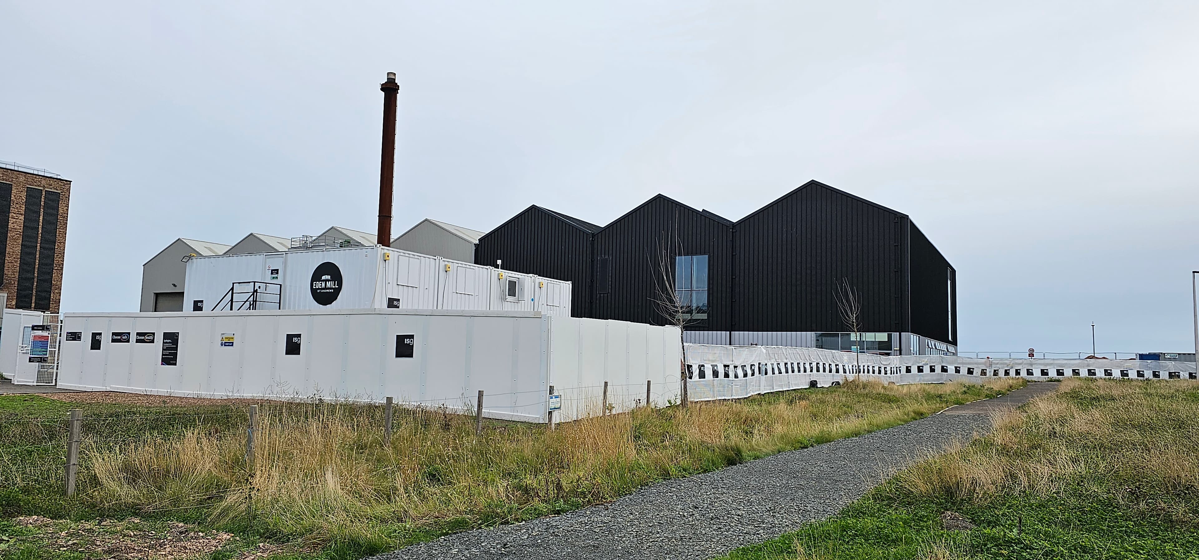 The Eden Mill distillery buildings at Guardbridge near St Andrews