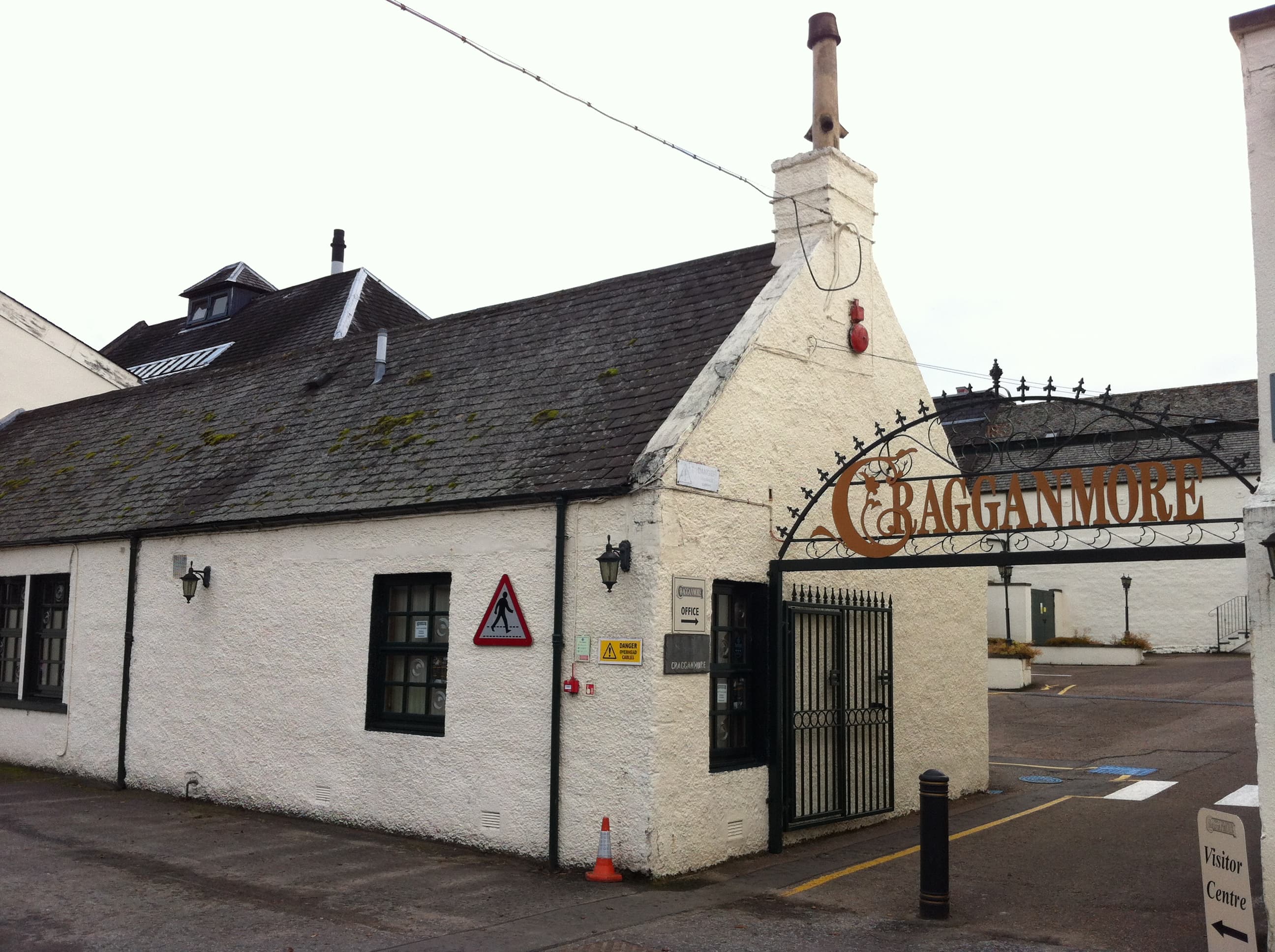 The arched gateway at the entrance to Cragganmore distillery