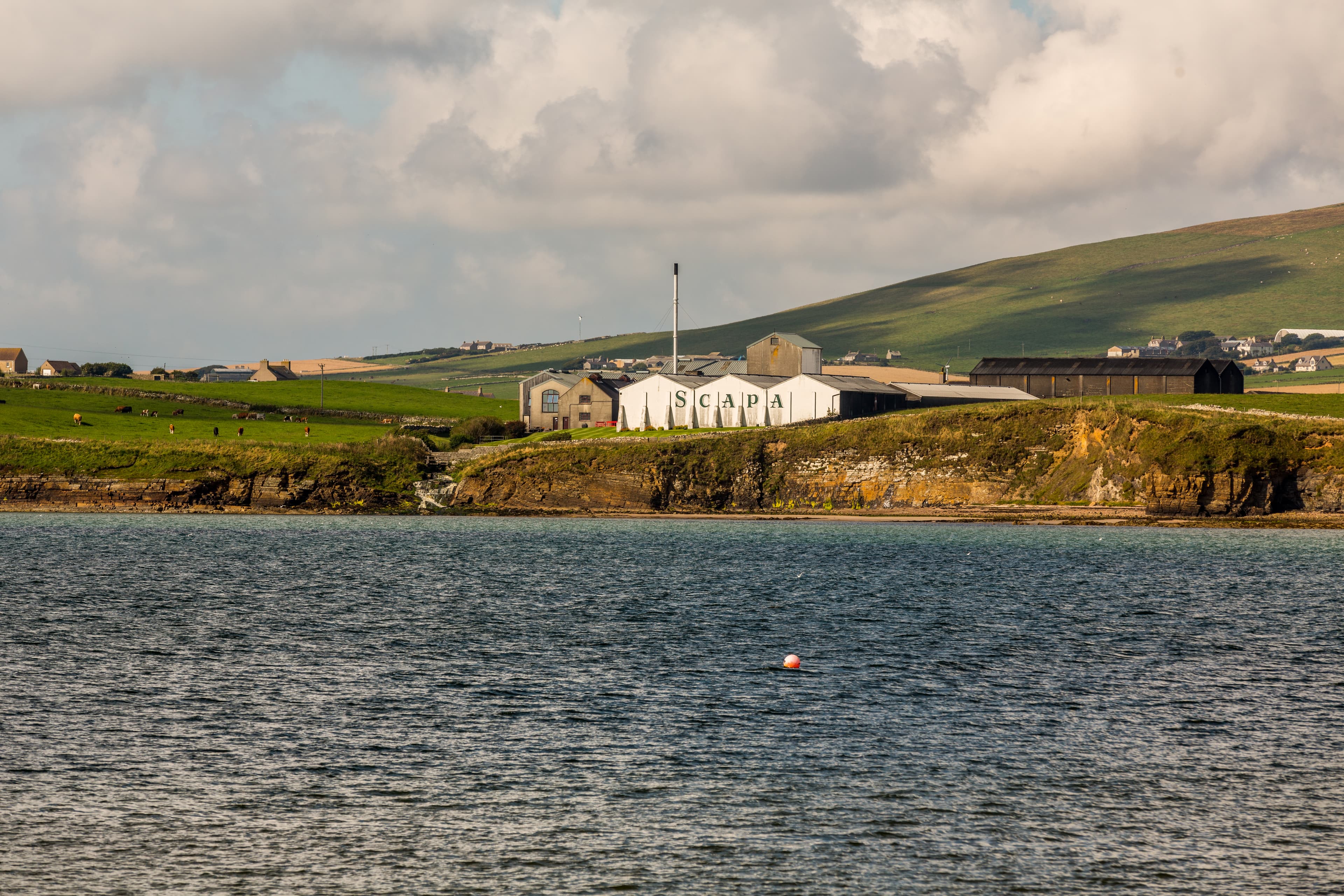Scapa distillery on the shore of Scapa Flow in Orkney