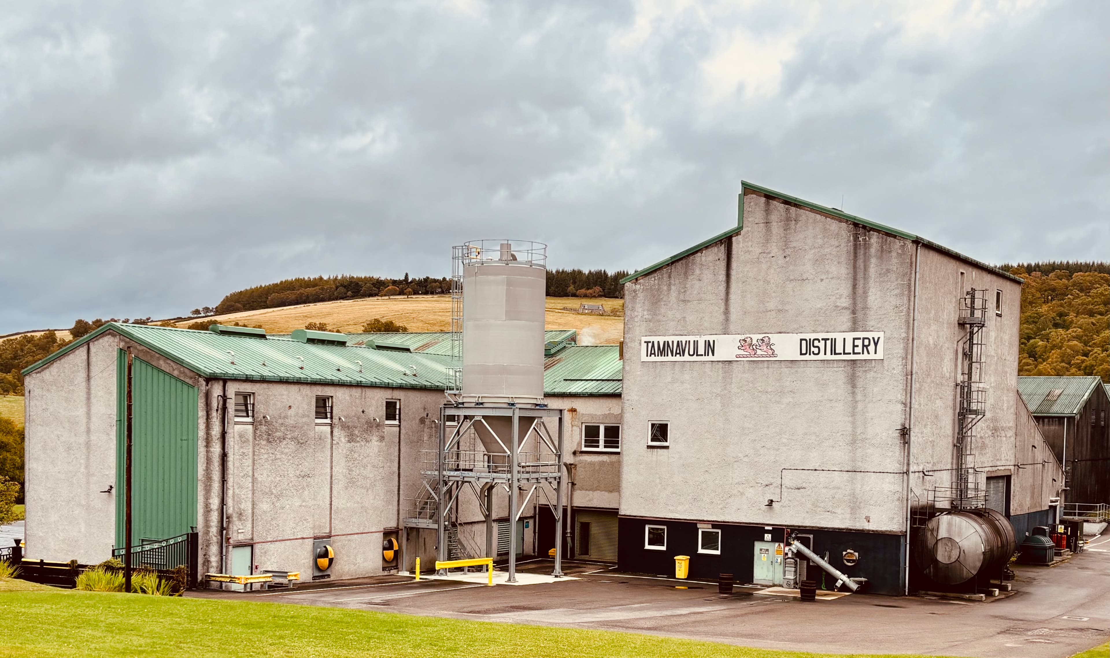 Tamnavulin distillery's buildings in the Livet valley