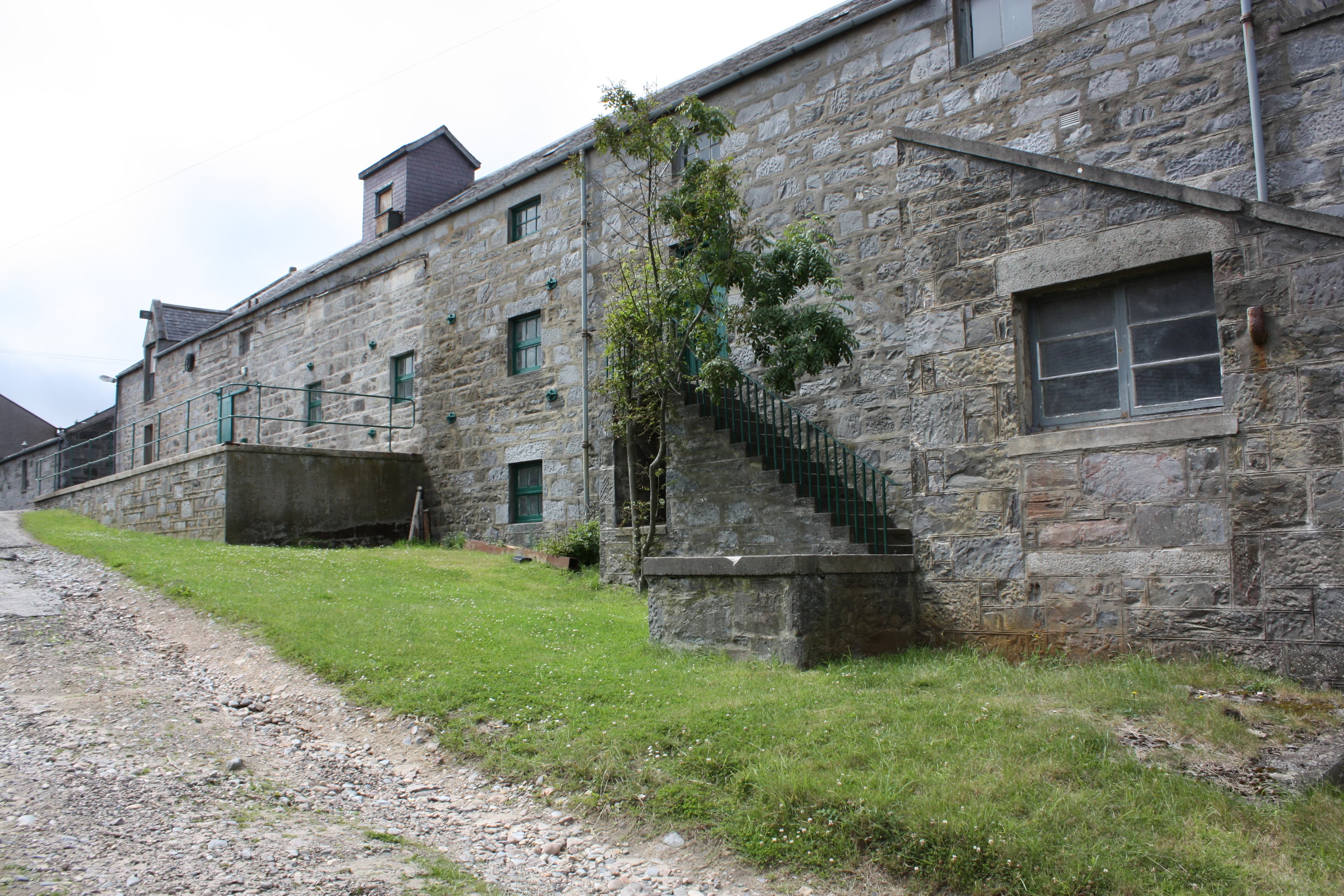 The stone buildings at Glenglassaugh distillery near Portsoy